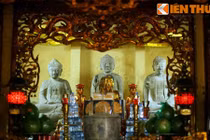 Ba pho tượng Tam Thế bằng đá cổ xưa độc nhất Việt Nam