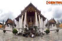 Ngôi chùa nổi tiếng với chiếc xích đu khổng lồ độc nhất TG 