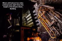 Khai thác vàng trong mỏ khổng lồ dưới lòng đất ở Nam Phi