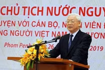 Tổng Bí thư, Chủ tịch nước gặp cộng đồng người Việt Nam tại Campuchia