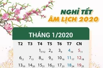 Lịch nghỉ Tết Nguyên đán Canh Tý 2020 chính thức