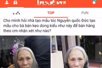 Thực hư cụ bà bán rong làm tóc xoăn thay đổi diện mạo