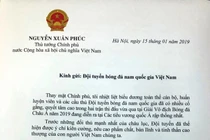 Thủ tướng: Triệu con tim người hâm mộ hướng về đội tuyển Việt Nam