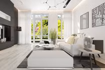 Ngôi nhà có nội thất hai màu đen trắng tuyệt đẹp