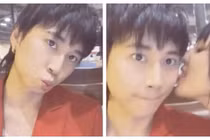 Karik phản ứng lạ khi bạn gái liếm má giữa nơi công cộng 