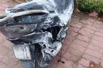 Xe Attila bốc cháy khi đang chạy trên đường Sài Gòn