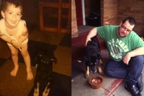 Ảnh gây choáng lớn lên bên nhau giữa người và chó cưng