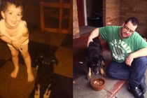 Ảnh gây choáng lớn lên bên nhau giữa người và chó cưng