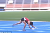 Kỷ lục thế giới kỳ dị chạy 100m bằng... tứ chi