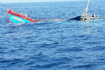 Hai tàu cá bị chìm, 3 ngư dân mất tích, đã tìm thấy một thi thể 