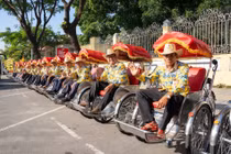 Hình ảnh mới lạ của đội xích lô du lịch đặc biệt ở Đà Nẵng