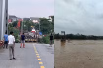 Cận cảnh khu vực cầu Phong Châu bị sập ở Phú Thọ