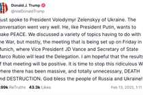 Mỹ - Nga nhất trí lập tức đàm phán kết thúc xung đột ở Ukraine