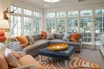 Trang trí nhà mùa thu ấm áp với hai màu cam, xám 