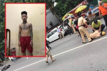 Thanh niên xăm trổ đâm CSGT gục trên đường