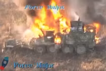 Quân Ukraine tiếp tục phản công, xe bọc thép Stryker cháy lớn