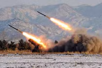 Bực Mỹ-Hàn, Triều Tiên thẳng tay bắn thử bốn quả tên lửa