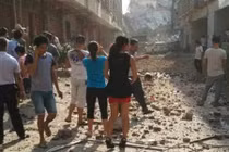 Hiện trường vụ nổ bom hàng loạt ở Trung Quốc