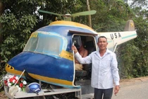 Thú vị trực thăng tự chế từ xe máy cũ chỉ chạy không bay