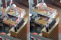 Ăn trộm xong, thanh niên thản nhiên bỏ đi như kẻ vô tội