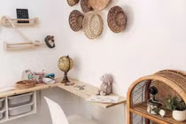 Ý trưởng trang trí tường nhà cho người yêu mây tre đan