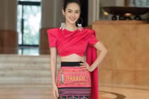 Cô gái Điện Biên mặc váy thổ cẩm thi hoa hậu 