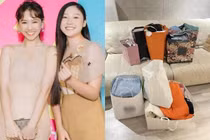 Hari Won hào phóng tặng đồ hiệu ngập nhà cho em gái Trấn Thành