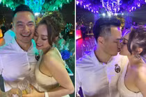 Chi Bảo đắm đuối hôn bạn gái kém 16 tuổi trong tiệc sinh nhật