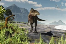 Hãi hùng "bóng ma" khủng long răng cá mập hiện ra giữa công viên