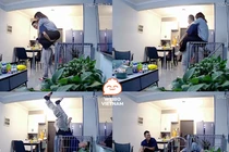 Video: Chồng cõng vợ vui đùa không ngờ ngã vào chuồng chó