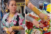 Nữ chủ quán bò nướng đeo 70 cây vàng trị giá gần 5 tỷ
