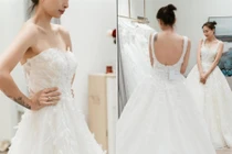 Các cô dâu Vbiz khoe hình xăm độc lạ khi mặc váy cưới