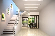 Tư vấn thiết kế nhà ống 33m2 có giếng trời, nhiều cây xanh