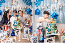 Cường Đô La - Đàm Thu Trang hạnh phúc trong tiệc sinh nhật Subeo