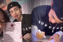 Fan đem giấy kết hôn đến xin chữ ký của MONO