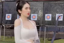 Hai cô gái Việt nổi bật trên sân bắn cung vì nhan sắc 