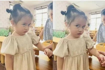 Con gái Lê Dương Bảo Lâm 'ra ngoài lườm bạn, khi về giành bà'