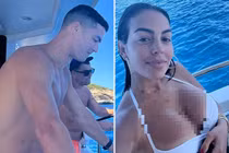 Georgina khoe dáng cực hot sau sinh trên du thuyền 5,5 triệu bảng