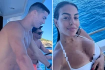 Georgina khoe dáng cực hot sau sinh trên du thuyền 5,5 triệu bảng