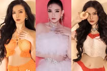 Lấy chồng kém tuổi, Thu Thuỷ gợi cảm với váy xẻ ngực sâu