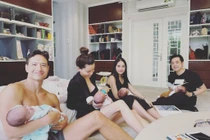 Sốt ảnh gia đình Hồ Ngọc Hà hội ngộ vợ chồng Dương Khắc Linh