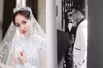 Vân Hugo lộng lẫy trong đám cưới, Hồ Hoài Anh thân thiết chú rể