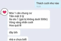 Toát mồ hôi đọc danh sách thách cưới, chàng trai thở dài: 'Tiền đâu cưới vợ?'