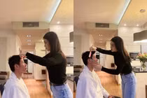 Mỹ nhân Việt thành thợ cắt tóc khi ở nhà cách ly mùa COVID-19