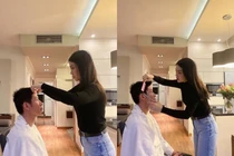 Mỹ nhân Việt thành thợ cắt tóc khi ở nhà cách ly mùa COVID-19