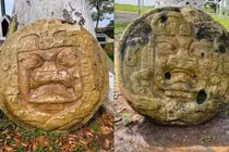 Phát hiện bức phù điêu đôi "miệng nhăn nhó" ở Mexico