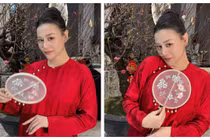 Nhan sắc Phương Oanh khi bầu bí tháng thứ 6 gây chú ý