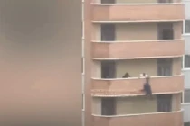 Video: Cãi nhau với bạn gái, người đàn ông nhảy xuống từ tầng 11
