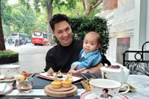 Mạnh Trường khoe khoảnh khắc lầy lội bên quý tử 