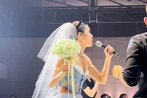 Minh Tú bị nghi có tin vui vì chi tiết này trong đám cưới